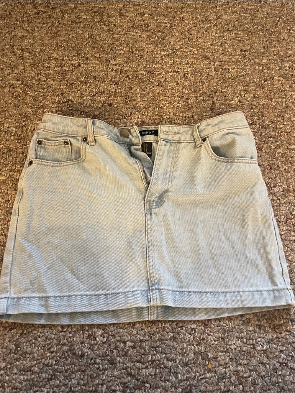 Forever 21 Light Blue Denim Mini Skirt